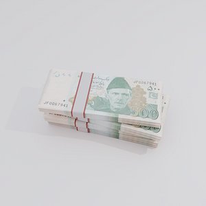 500 Pakistan Pakistani Rupee Currency model