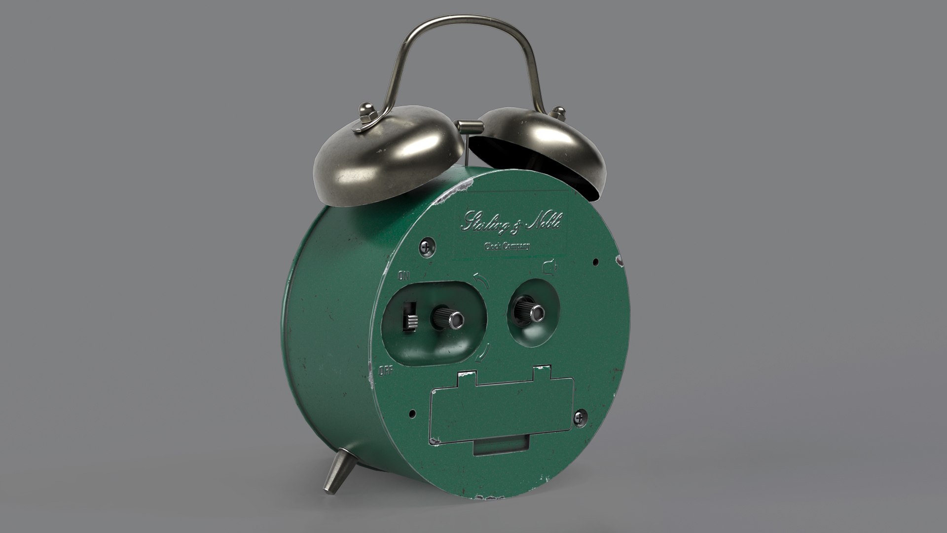 3D Sterling Noble Double Bell Alarm Clock model - TurboSquid 1784412