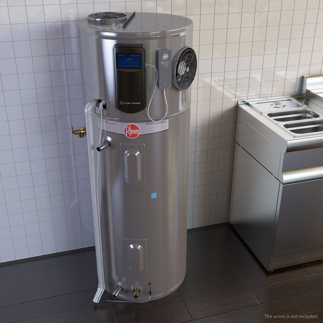 Rheem Hybrid Electric Water Heater 3D model preview