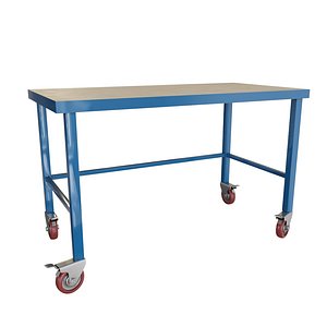 Novo metal industrial work table with wheels