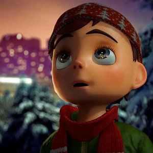 Cartoon Boy. Rigged. Winter cloth