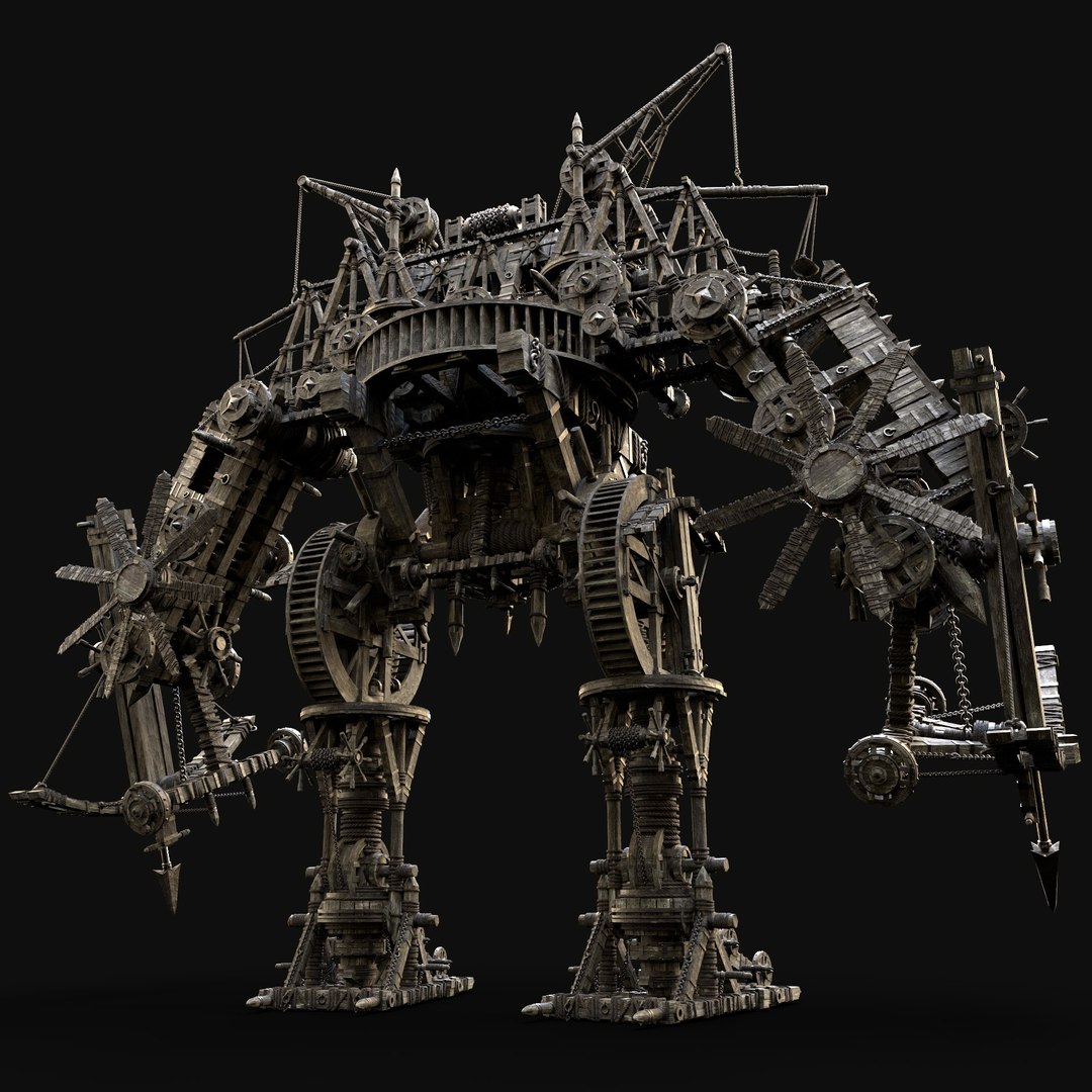 MECH GIANT ROBOT SIEGE ENGINE MACHINE WAR CONSTRUCTION MECHA AAA 3D ...
