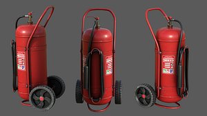 3D model Wheeled Extinguisher