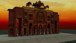 Patrika Gate Jaipur 3D Model Indian Monument 3D model