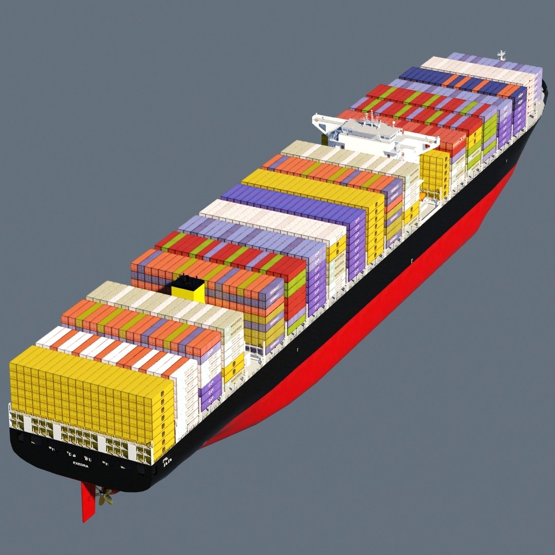 Exedra Container Ship 3d Model