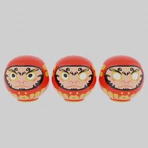 Japanese daruma doll 3D model