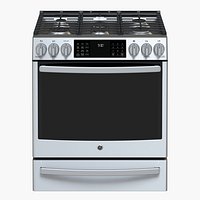GE Profile 30" Smart Dual Fuel Slide-In Front-Control Range