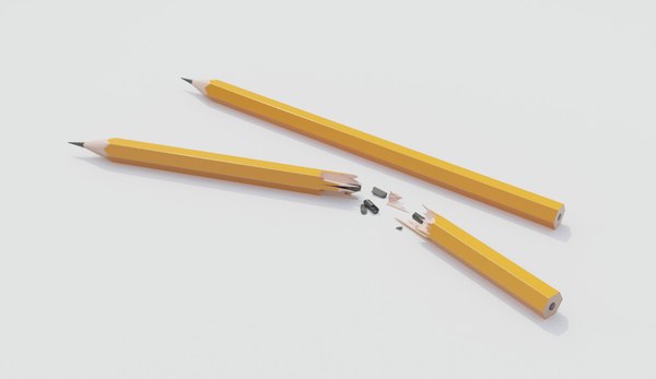 3D Broken Pencil