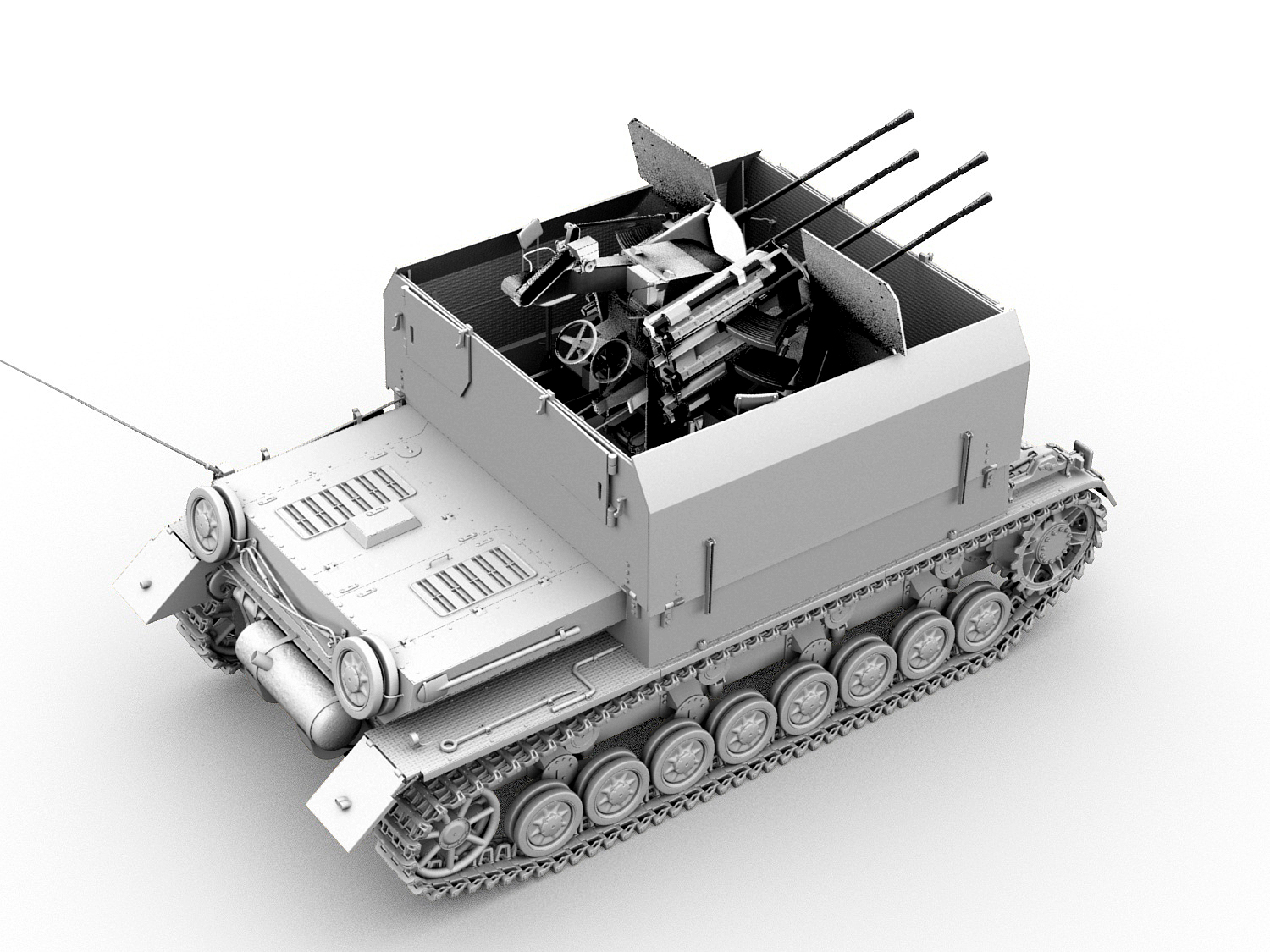 Modelo 3d Prototipo FlakPanzer IV Mobelwagen - TurboSquid 1705790