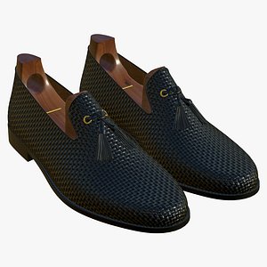 Weave Leather Shoes 3D model