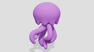 Lilac jellyfish 3D model