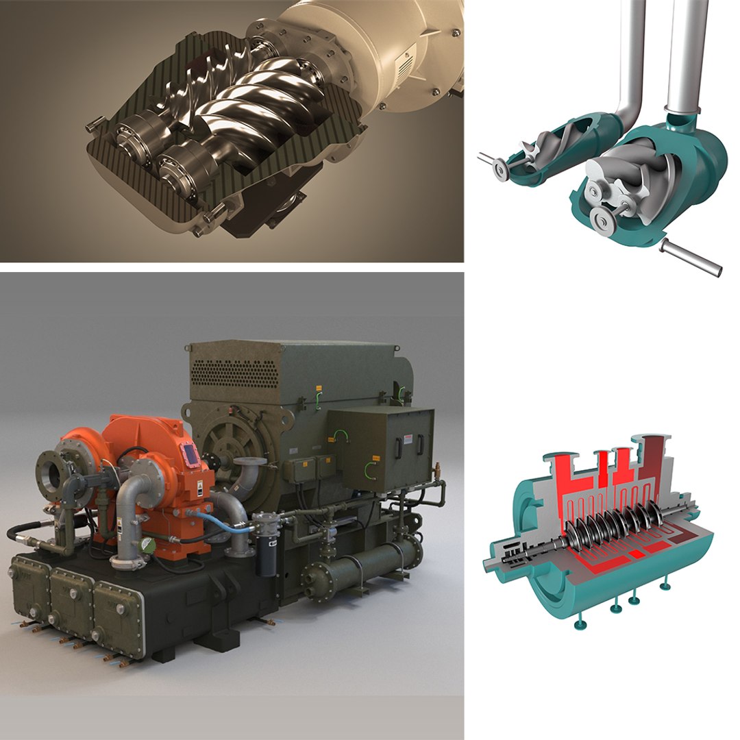 压缩机 3D 模型包3D模型 - TurboSquid 2382399