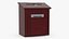 Red Wood Locking Suggestion Box with Card