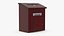 Red Wood Locking Suggestion Box with Card