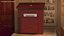 Red Wood Locking Suggestion Box with Card