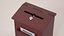 Red Wood Locking Suggestion Box with Card