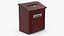 Red Wood Locking Suggestion Box with Card