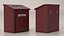 Red Wood Locking Suggestion Box with Card