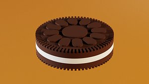 Oreo Style Cookie 3D model