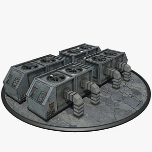 3D model sci-fi ventilation