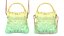 Lovely Heart Embellished Handbag Green pastel 3D model