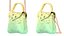 Lovely Heart Embellished Handbag Green pastel 3D model