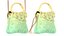 Lovely Heart Embellished Handbag Green pastel 3D model