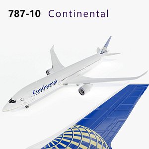 3d model 787 airliner continental