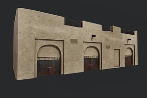 3 Lowpoly Arabian Middle East Building model