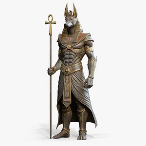 Egyptian Statue Anubis 3D model