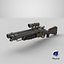 Steampunk Shotgun 3D Model with PBR Textures