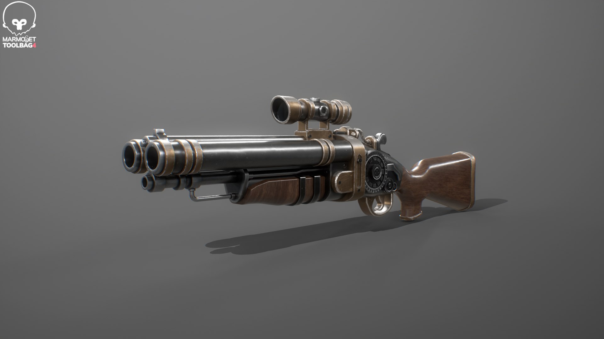 Steampunk Shotgun 3D Model with PBR Textures 3D https://p.turbosquid.com/ts-thumb/GB/837cgf/7C/spgun_toolbag/png/1765049480/1920x1080/fit_q87/bcae53ccfbfe81c53f1e546eabe29fb72e099815/spgun_toolbag.jpg