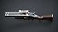 Steampunk Shotgun 3D Model with PBR Textures