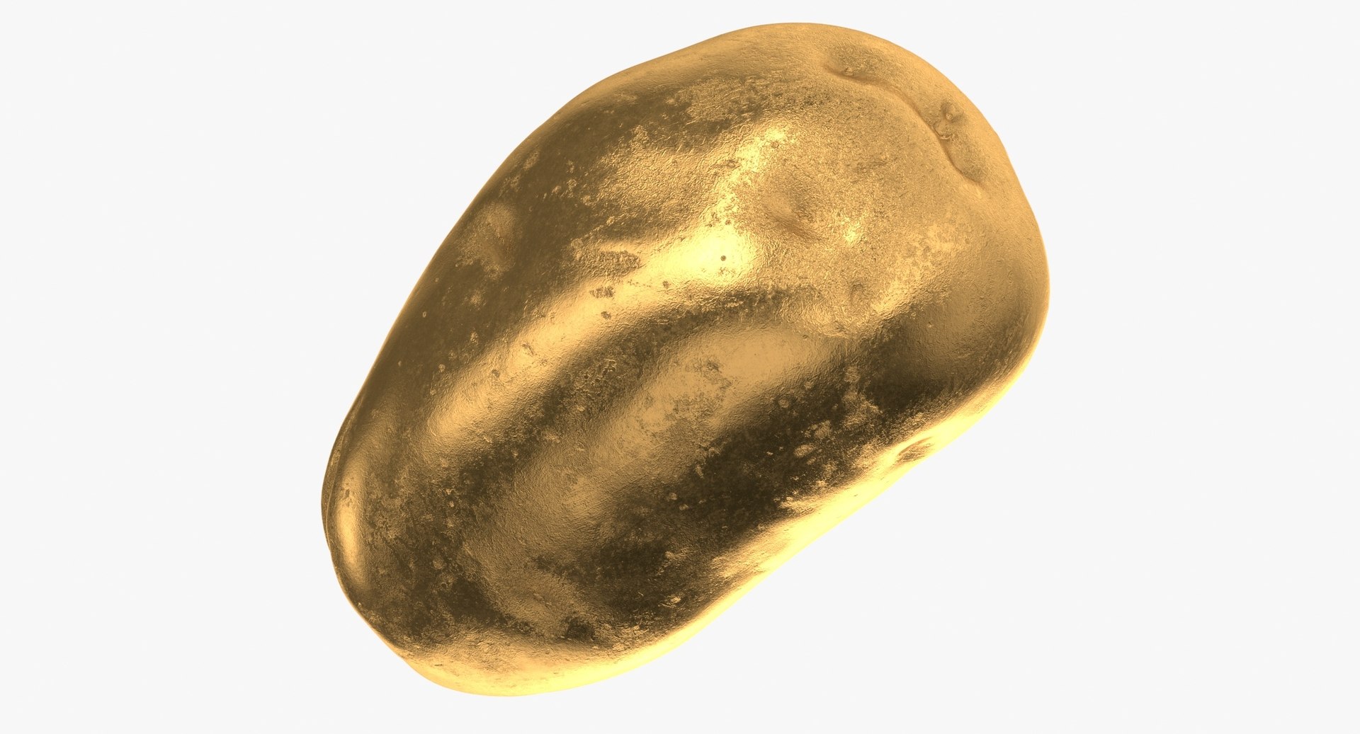 3D Potatoes Clean 01 Silver And Gold Collection - 2 Models