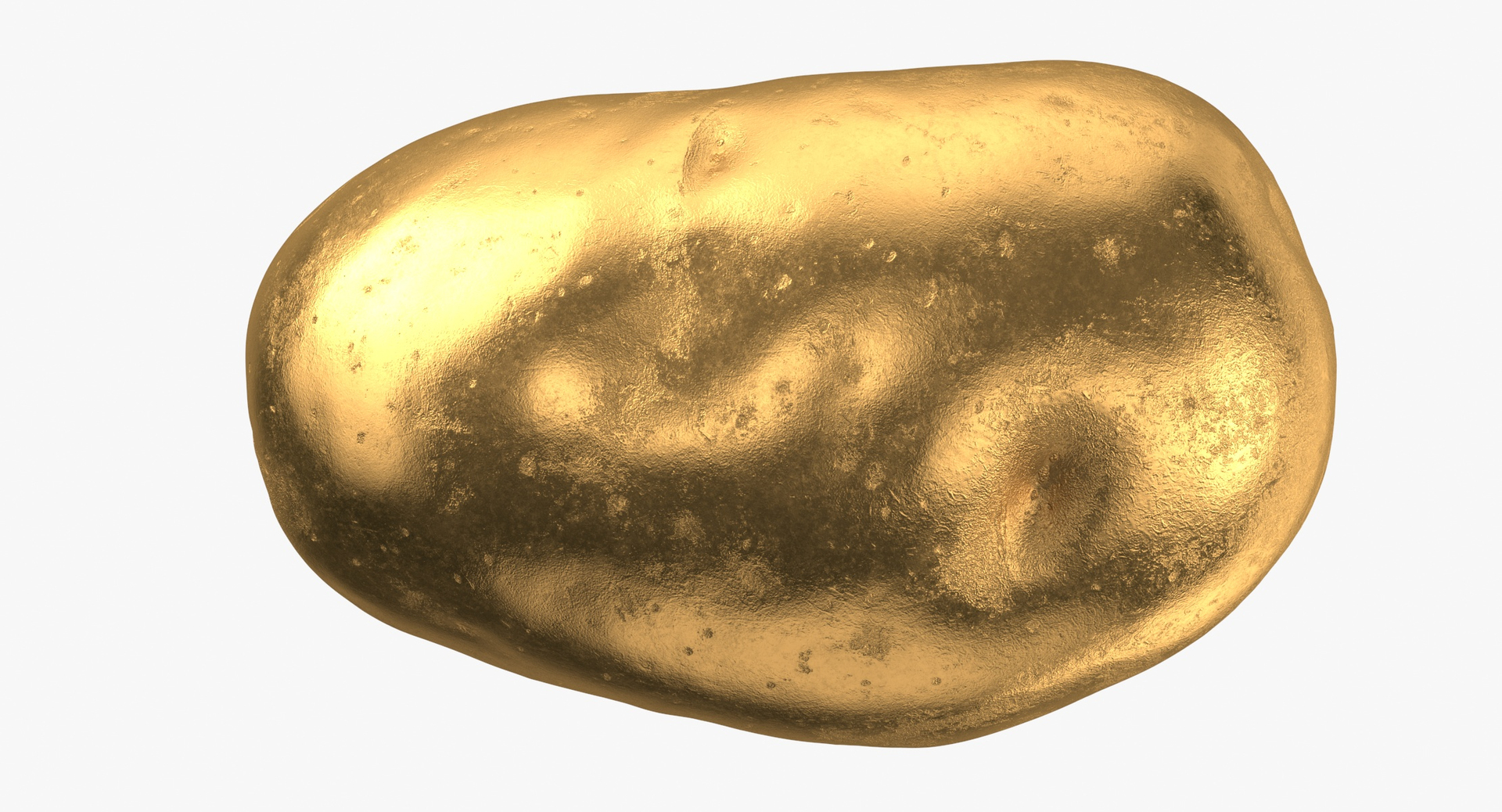 3D Potatoes Clean 01 Silver And Gold Collection - 2 Models Model