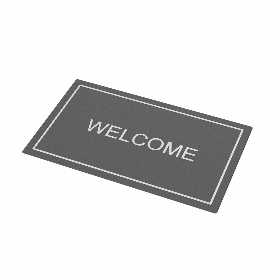 Grey Welcome Embossed Mat 3D model - TurboSquid 2173533