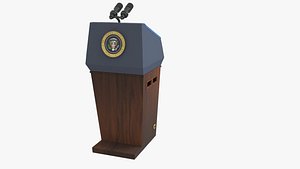 presidential podium seal 3d x