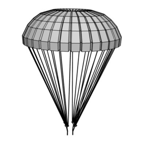 parachute 3d model