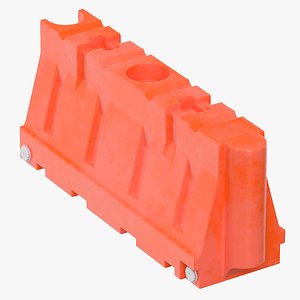 Safety Barrier Plastic 01 Clean and Dirty 3D model