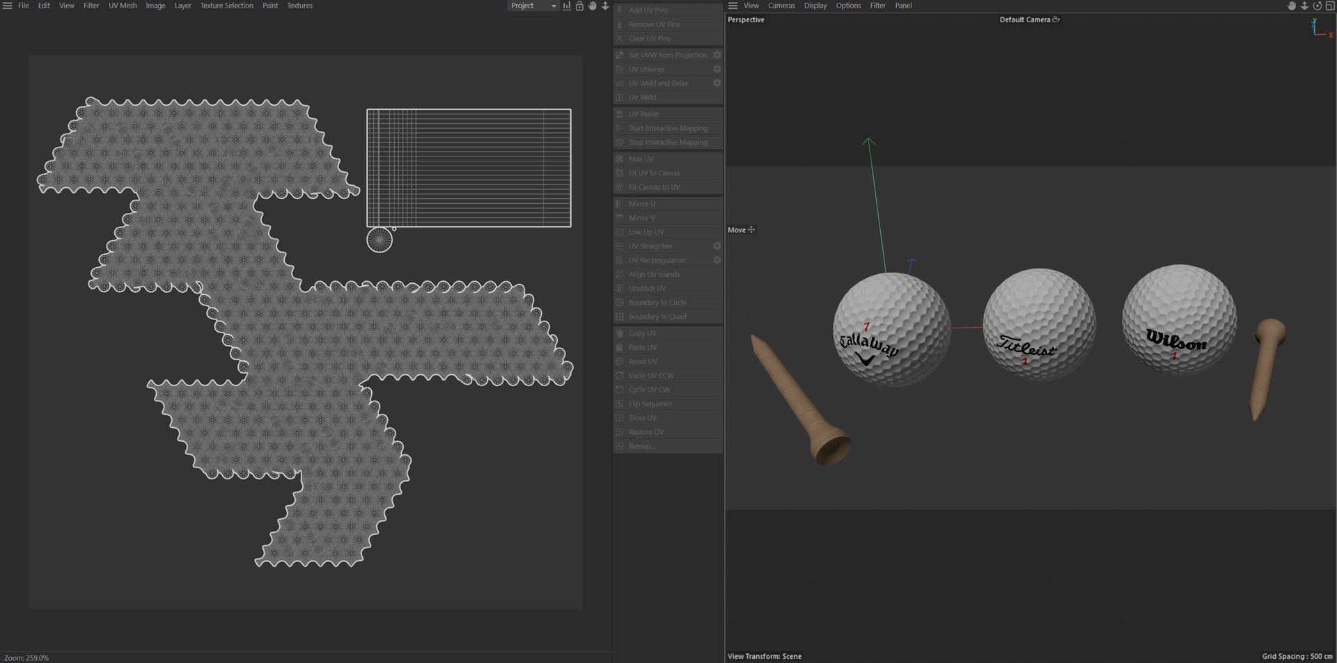 Golf balls and Tee model https://p.turbosquid.com/ts-thumb/GB/P30OoA/5J/uv/jpg/1754978527/1920x1080/fit_q87/a3df7a2b41ba2a297af57120456c69493e3d4d40/uv.jpg