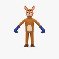 Boxing Kangaroo Animal Animated