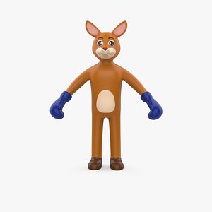 Boxing Kangaroo Animal Animated