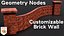 Customizable Brick Wall-Geometry Nodes-Blender model