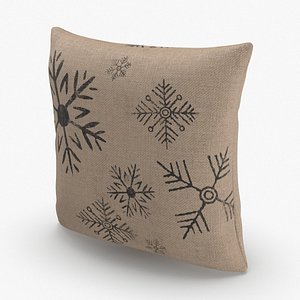christmas-pillows---brown-snowflake 3D