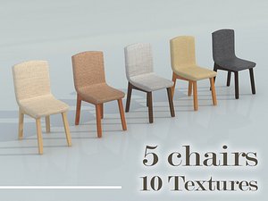 3D 5 chairs