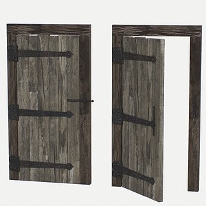 door old wooden 3D model