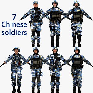 pla chinese soldier 3D model