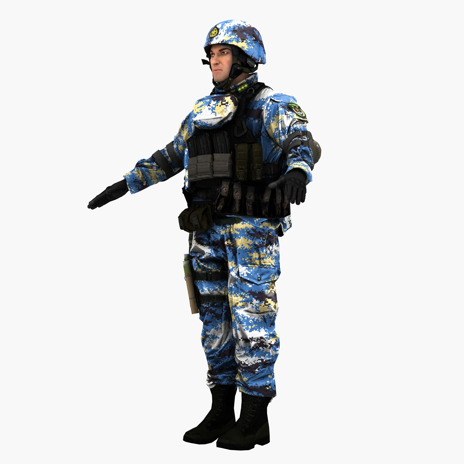pla chinese soldier navy3d模型