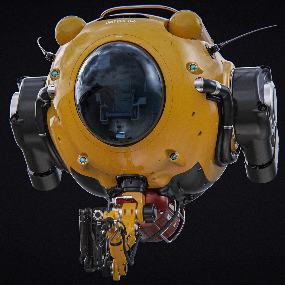 3D Sci Fi Submersible model TurboSquid 1814698