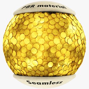 Coins PBR Seamless Material V1 3D model